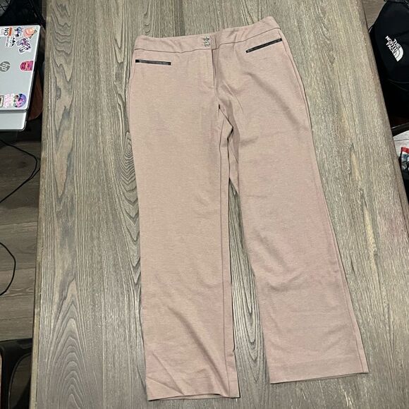 Anne Klein Womens Tan Straight Legs Dress Pants Plus Size 14 - Picture 1 of 10